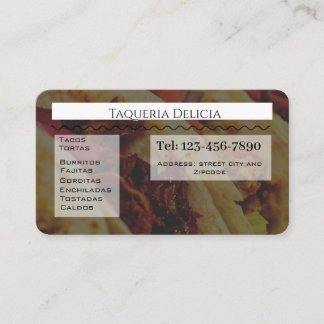 taqueria / restaurant editable card 