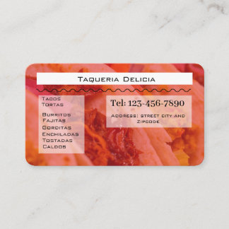 taqueria / restaurant editable card 