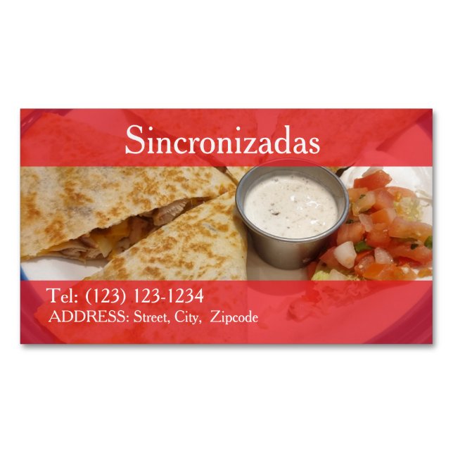 taqueria services editable   business card (Front)