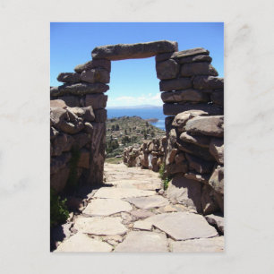taquile stone arch postcard