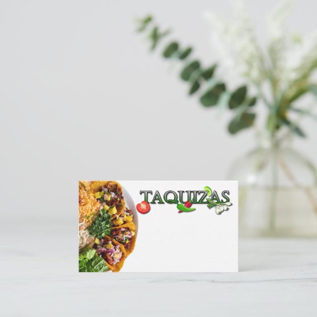 taquizas business card (Standing Front)
