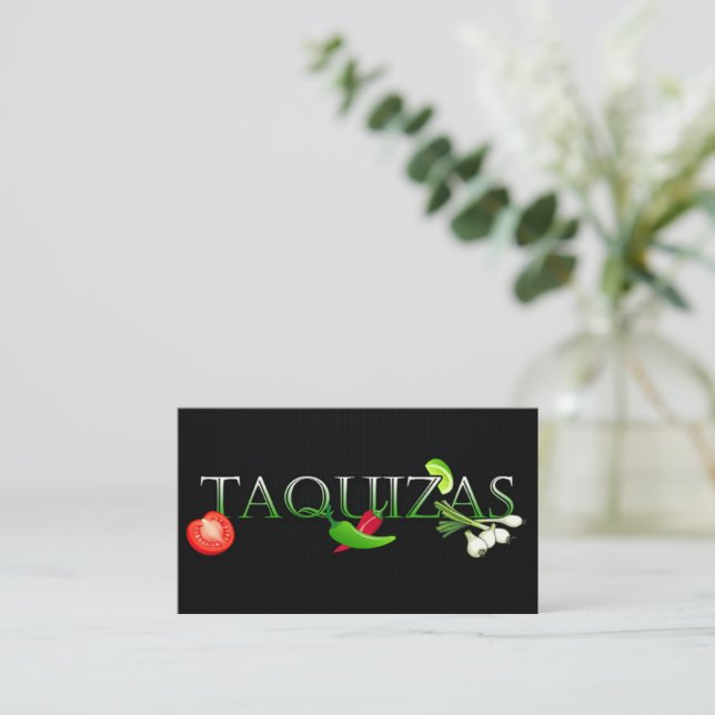 taquizas business card (Standing Front)