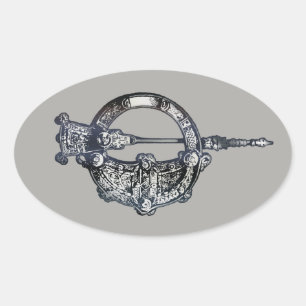 Tara Brooch, Ireland, Irish Heritage Oval Sticker