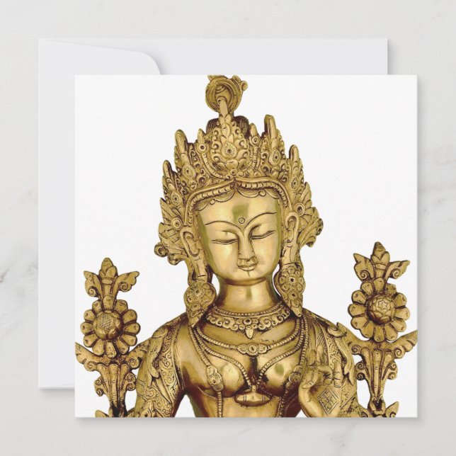 Tara Buddha Buddhist Goddess Yoga Tibet Art Peace Invitation (Front)
