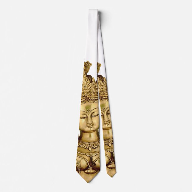 Tara Buddha Buddhist Goddess Yoga Tibet Art Peace Tie (Front)