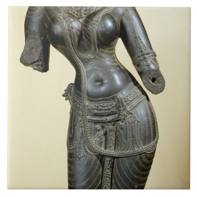 Tara, Nalanda, Bihar, Pala dynasty (stone) Tile (Front)
