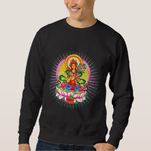 Tara Tibet Buddhism Lotus Meditation Yoga Om Fitte Sweatshirt