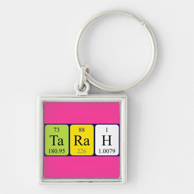 Tarah periodic table name keyring (Front)