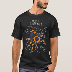 Tarantula Anatomy  Cute Pet Mexican Redknee Spider T-Shirt
