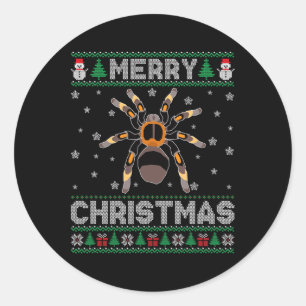 Tarantula Animal Men Women Kids Ugly Christmas Swe Classic Round Sticker