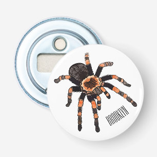 Tarantula cartoon illustration bottle opener