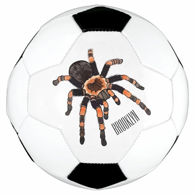 Tarantula cartoon illustration football (Front)