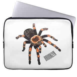 Tarantula cartoon illustration laptop sleeve
