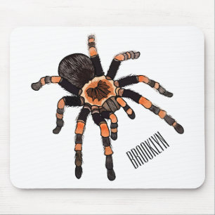 Tarantula cartoon illustration mouse mat