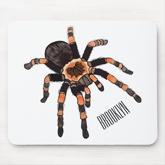 Tarantula cartoon illustration mouse mat (Front)