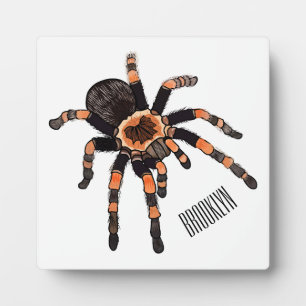 Tarantula cartoon illustration plaque