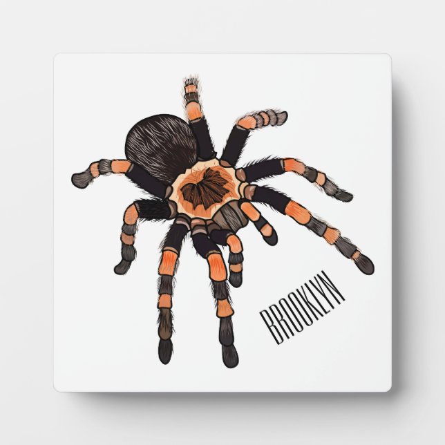 Tarantula cartoon illustration plaque (Front)