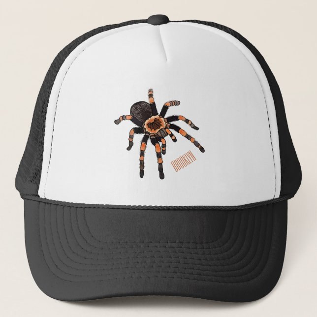 Tarantula cartoon illustration trucker hat (Front)