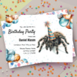 Tarantula Creepy Cute Spider Bug Birthday Party Invitation<br><div class="desc">Prepare for a unique celebration with this striking Tarantula Birthday Party Invitation Digital Editable Template. Featuring a fascinating spider design, this bug animal invite offers a distinctive theme for any birthday gathering. It is perfect for tarantula enthusiasts, insect lovers, or anyone seeking an unconventional and memorable party for all ages....</div>