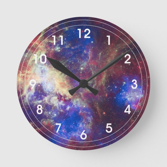 Tarantula Nebula - 30 Doradus Round Clock (Front)