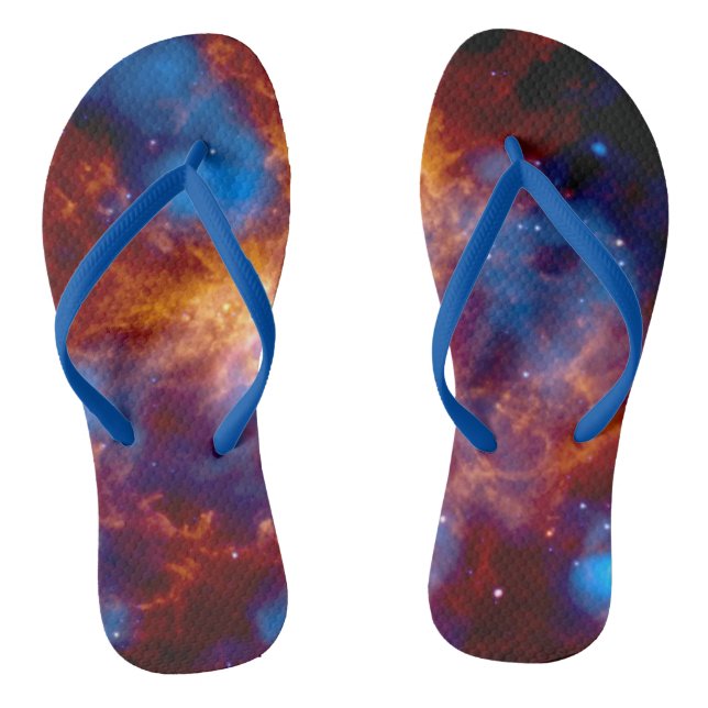 Tarantula Nebula Adult Flip Flops (Footbed)