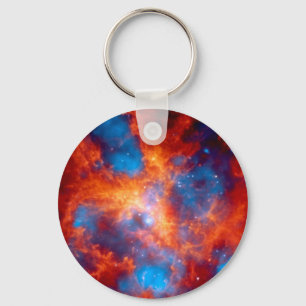 Tarantula Nebula Colourful Infrared Space Photo Key Ring