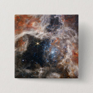 Tarantula Nebula Image from JWST 15 Cm Square Badge