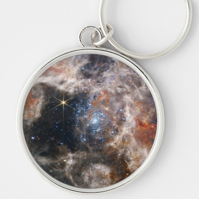 Tarantula Nebula Image from JWST Bottle Opener Key Ring (Front)