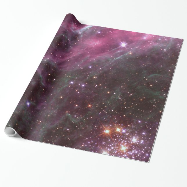 Tarantula Nebula in plum NASA Wrapping Paper (Unrolled)