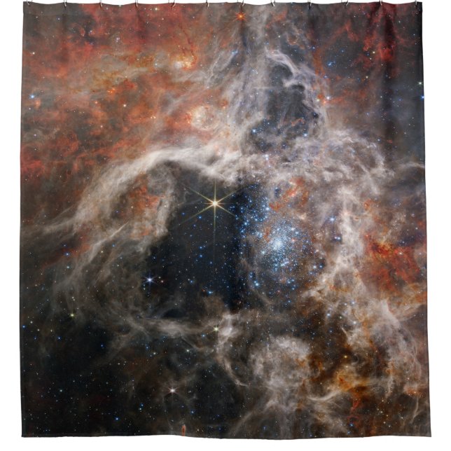 Tarantula Nebula James Webb telescope nasa stars s Shower Curtain (Front)