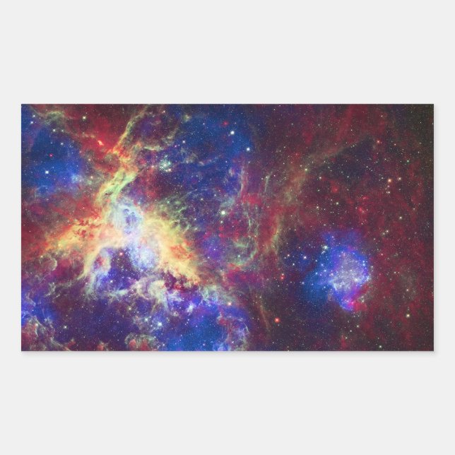 Tarantula Nebula Star Forming Gas Cloud Sculpture Rectangular Sticker (Front)