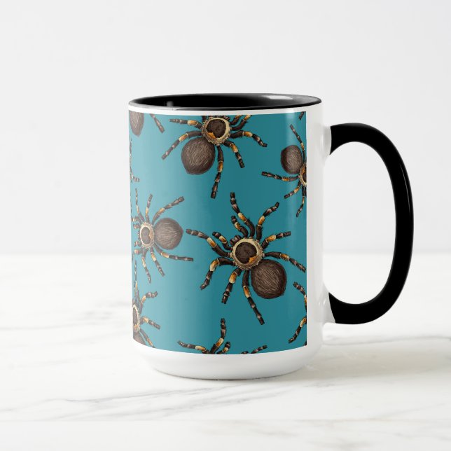Tarantula on blue mug (Right)