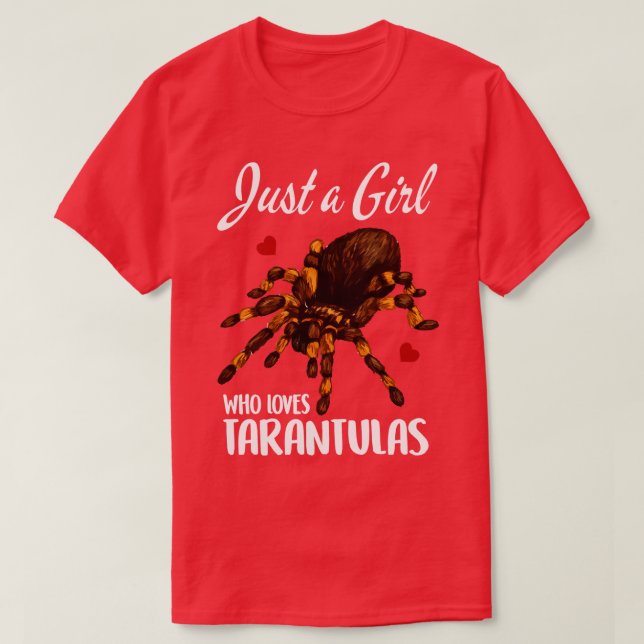 Tarantula Shirt Tarantula Just A Girl Who Loves Ta (Design Front)