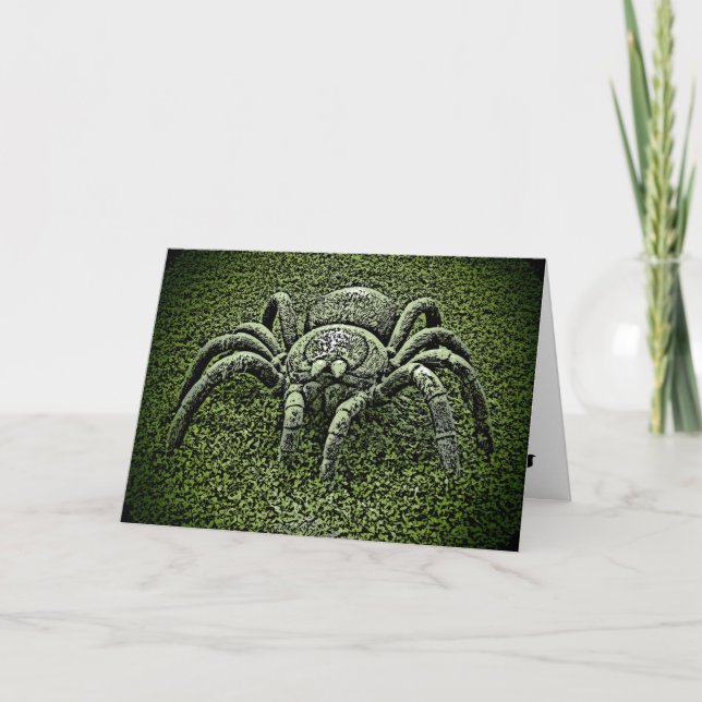 Tarantula spider themed greeting card (Front)