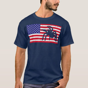 Tarantulas USA Patriotic American Flag Men Women K T-Shirt