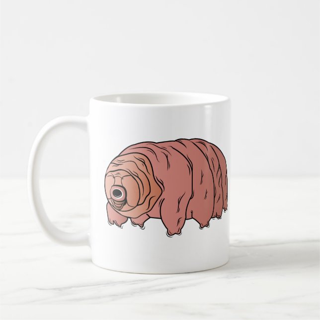 Tardigrade aka Waterbear Water Bear by Petra Ortiz Coffee Mug (Left)