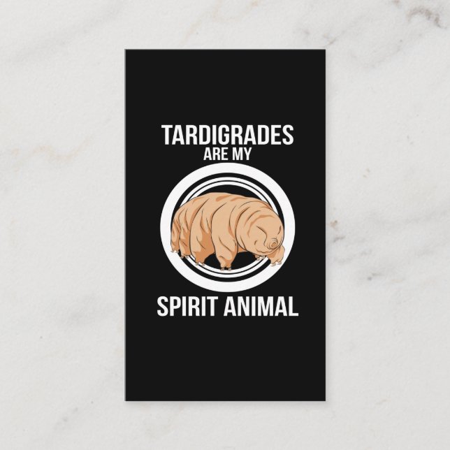 Tardigrade Gift Microbiology Water Bear Biologist Business Card (Front)