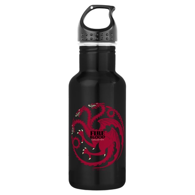 Targaryen Sigil - Fire & Blood 532 Ml Water Bottle (Front)