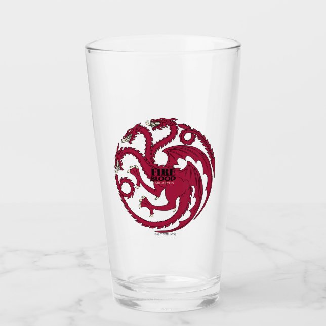 Targaryen Sigil - Fire & Blood Glass (Front)