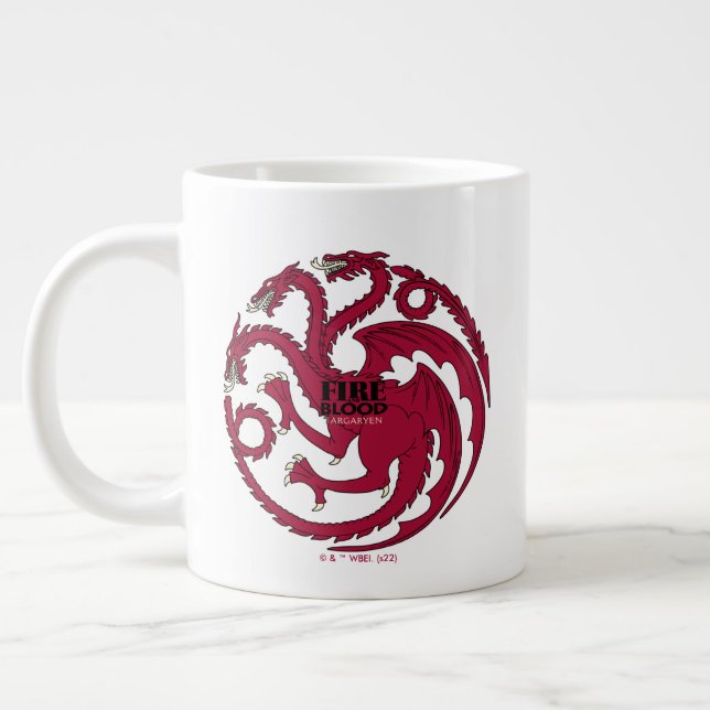 Targaryen Sigil - Fire & Blood Large Coffee Mug (Left)