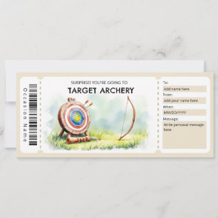 Target Archery Gift Ticket  Invitation
