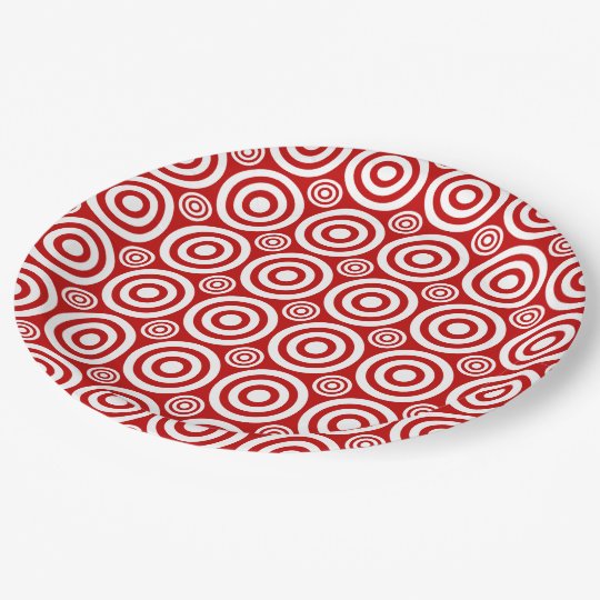 Target Bullseye-PAPER PLATES-Red-White Paper Plate | Zazzle.co.uk