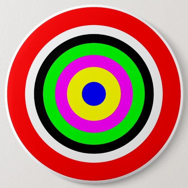 Target, coloured circles 6 cm round badge (Front)