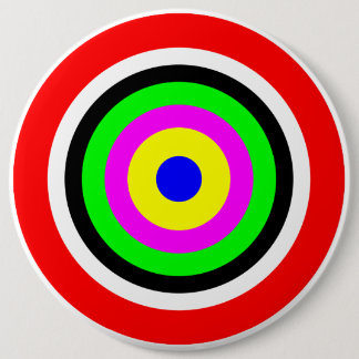 Target, coloured circles 6 cm round badge