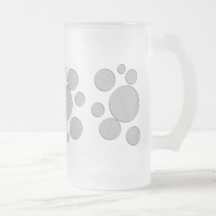 Target, coloured circles frosted glass beer mug