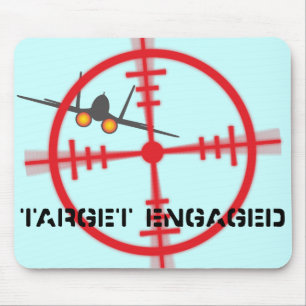Target Engaged Flight Simulator Pilot Display Mouse Mat