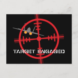 Target Engaged Flight Simulator Pilot Display Postcard