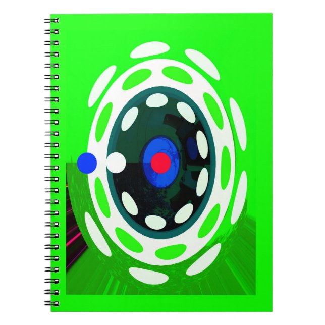 Target, green abstract art notebook (Front)