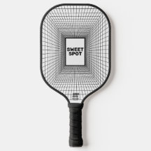 Target grid Black & White Pickleball Paddle
