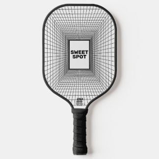 Target grid Black & White Pickleball Paddle